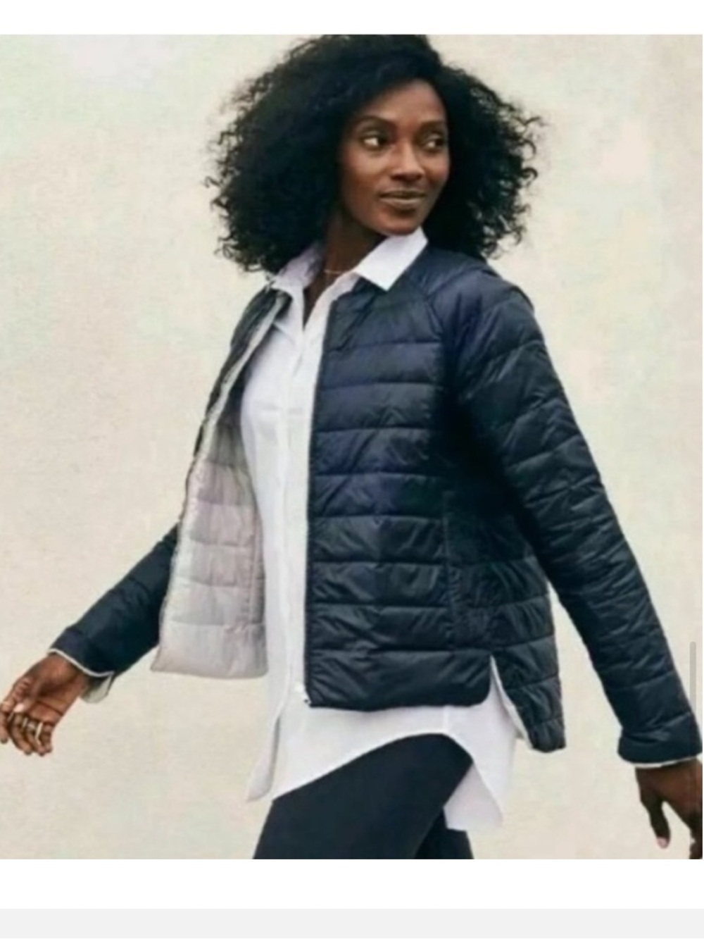 Athleta Women’s ResversaWarm Reversiable Goose Down Lightweight Jacket Large